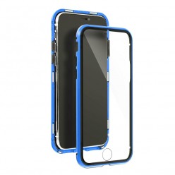 Samsung S21 PLUS Etui Magnetyczne metalowe Magneto - niebieski