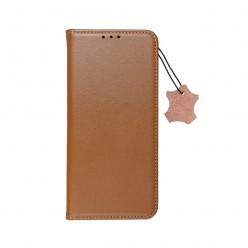 SAMSUNG A03s Skórzany wallet book case - brązowy