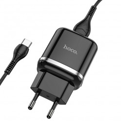 HOCO ładowarka sieciowa USB 3A QC3.0 Fast Charge Special Single Port z kablem Typ C N3 czarna