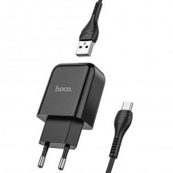 HOCO ładowarka sieciowa USB + kabel Micro 2A N2 Vigour czarna