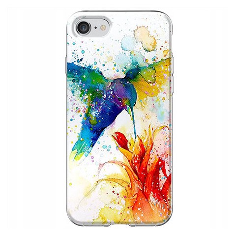 Etui na iPhone SE 2022 - Waterkolor ptak koliber
