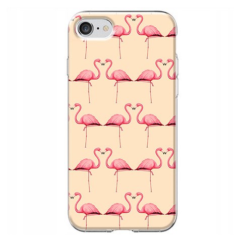 Etui na iPhone SE 2022 - Różowe flamingi