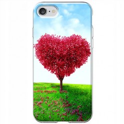 Etui na iPhone SE 2022 - Czerwone drzewo serce