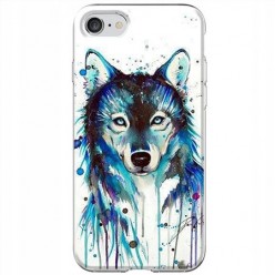 Etui na iPhone SE 2022 - Niebieski waterkolor pies