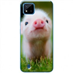 Etui na Realme C11 2021 - Wesoła mała świnka
