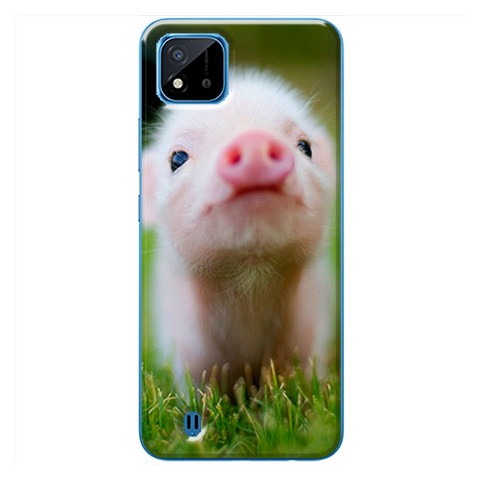 Etui na Realme C11 2021 - Wesoła mała świnka