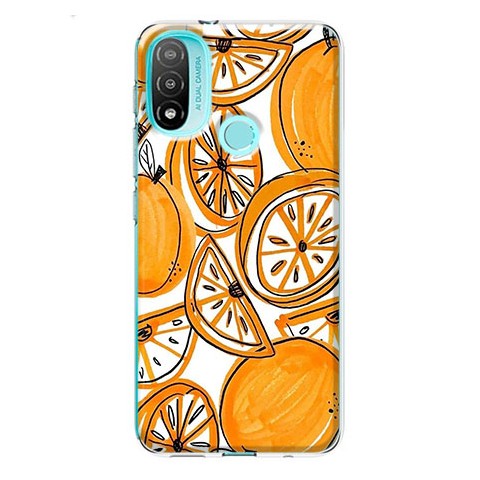 Etui na Motorola Moto E20 / E30 / E40 - Krojone pomarańcze