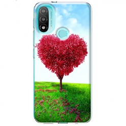 Etui na Motorola Moto E20 / E30 / E40 - Czerwone drzewo serce