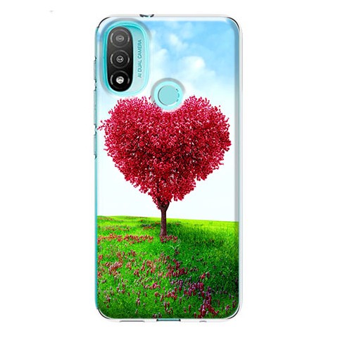 Etui na Motorola Moto E20 / E30 / E40 - Czerwone drzewo serce
