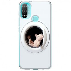 Etui na Motorola Moto E20 / E30 / E40 - Miś w pralce