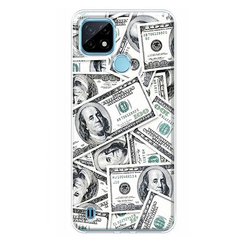 Etui na Realme C21 - Banknoty dolary 100