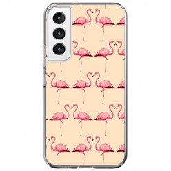 Etui na Samsung Galaxy S22 5G - Różowe flamingi