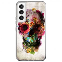 Etui na Samsung Galaxy S22 5G - Kwiatowa czaszka