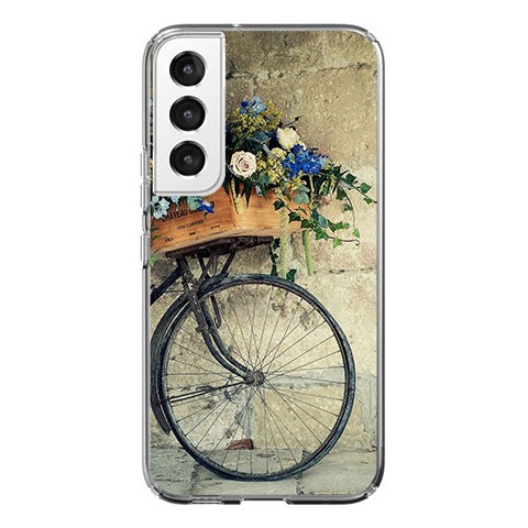 Etui na Samsung Galaxy S22 5G - Rower z kwiatami