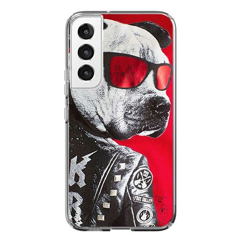 Etui na Samsung Galaxy S22 Plus 5G - Rockowy Pies w okularach