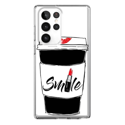 Etui na Samsung Galaxy S22 Ultra 5G - Kubek z kawą Smile