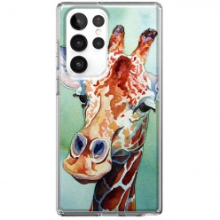 Etui na Samsung Galaxy S22 Ultra 5G - Waterkolor żyrafa