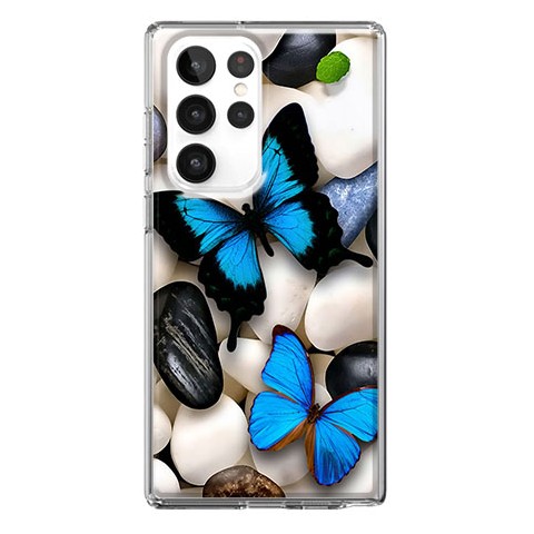 Etui na Samsung Galaxy S22 Ultra 5G - Niebieskie motyle