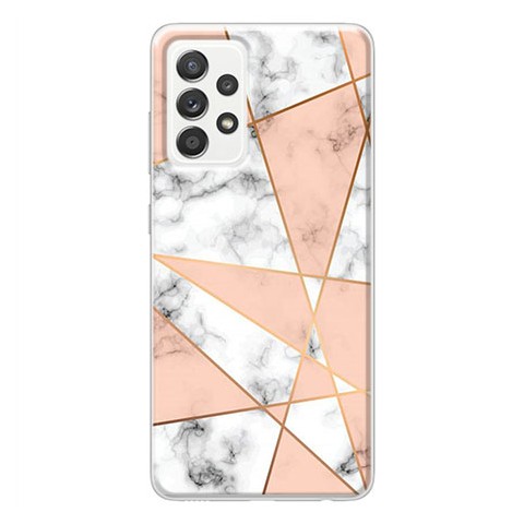 Etui na Samsung Galaxy A52s 5G - Różowe trojkąty marmurowe