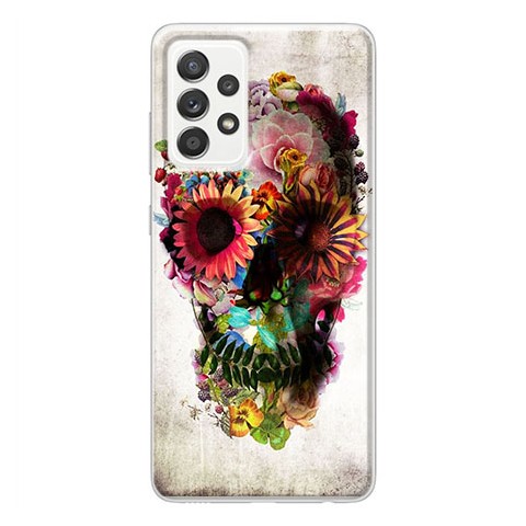 Etui na Samsung Galaxy A52s 5G - Kwiatowa czaszka