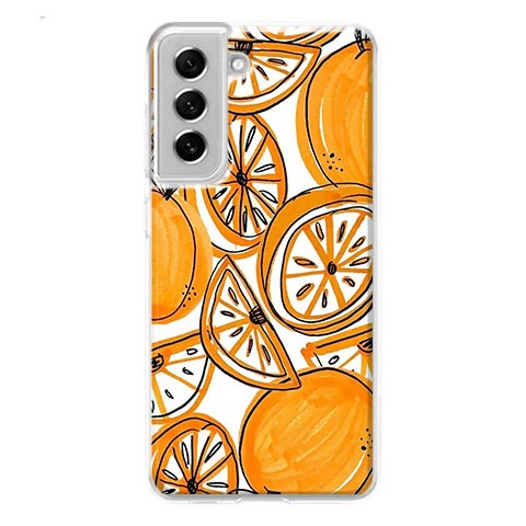 Etui na Samsung Galaxy S21 FE 5G - Krojone pomarańcze