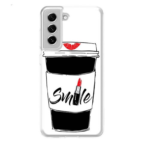 Etui na Samsung Galaxy S21 FE 5G - Kubek z kawą Smile