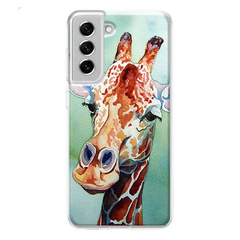 Etui na Samsung Galaxy S21 FE 5G - Waterkolor żyrafa