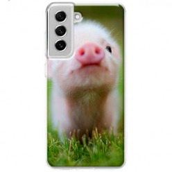 Etui na Samsung Galaxy S21 FE 5G - Wesoła mała świnka
