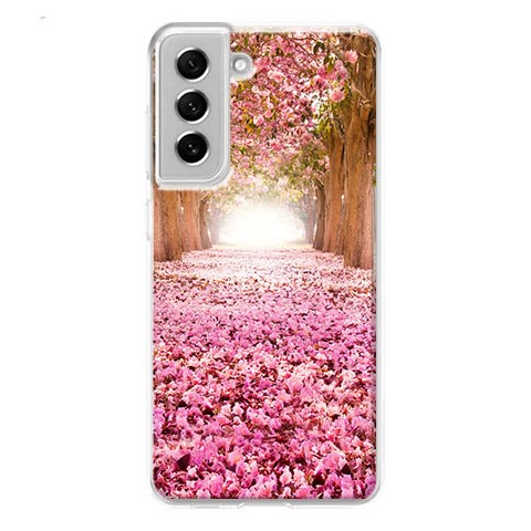 Etui na Samsung Galaxy S21 FE 5G - Różowy spacer po parku