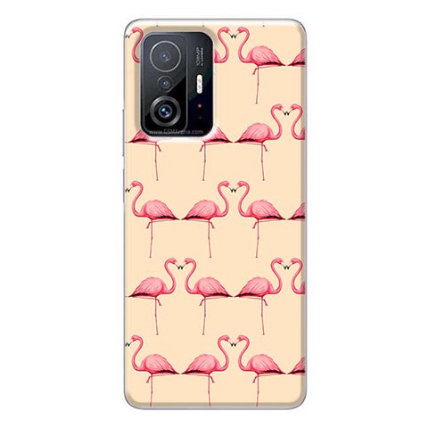 Etui na Xiaomi 11T / 11T Pro - Różowe flamingi