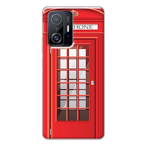 Etui na Xiaomi 11T / 11T Pro - Czerwona budka telefoniczna
