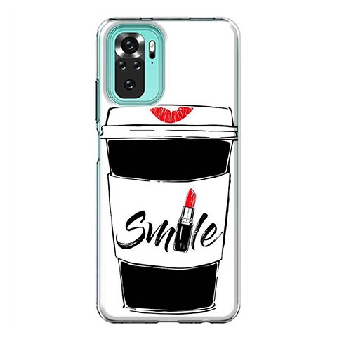 Etui na Xiaomi Redmi Note 10 / 10s - Kubek z kawą Smile