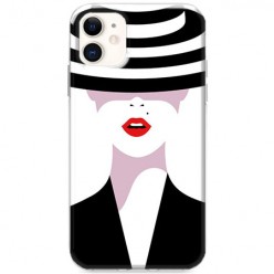 Etui na iPhone 12 - Kobieta w kapeluszu