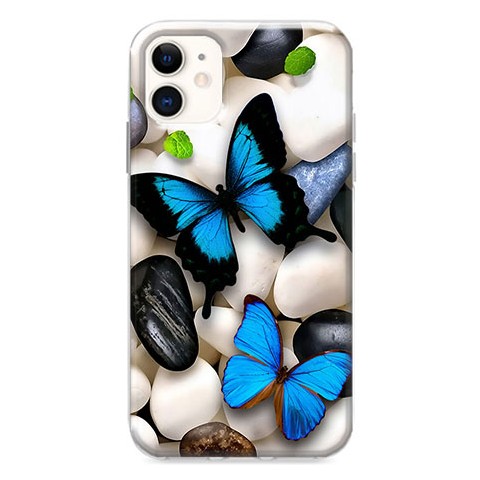 Etui na iPhone 12 - Niebieskie motyle