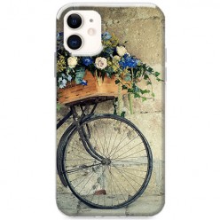 Etui na iPhone 12 - Rower z kwiatami