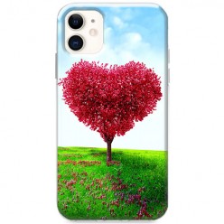 Etui na iPhone 12 - Czerwone drzewo serce