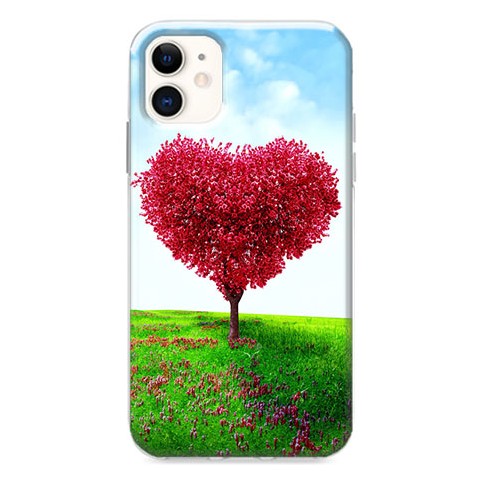 Etui na iPhone 12 - Czerwone drzewo serce