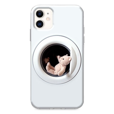 Etui na iPhone 12 - Miś w pralce