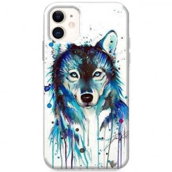 Etui na iPhone 12 - Niebieski waterkolor pies