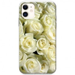 Etui na iPhone 12 - Biały bukiet róż