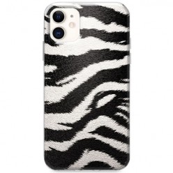 Etui na iPhone 12 Mini - Biało Czarna Zebra