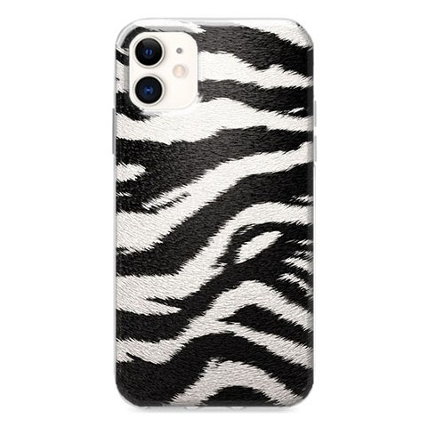 Etui na iPhone 12 Mini - Biało Czarna Zebra
