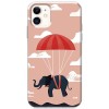 Etui na iPhone 12 Mini - Słoń ze spadochronem