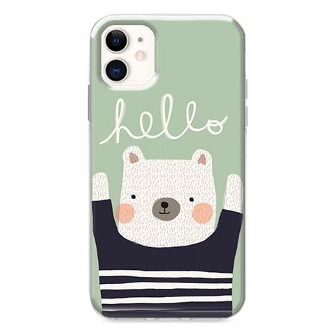 Etui na iPhone 12 Mini - Niedźwiadek Hello