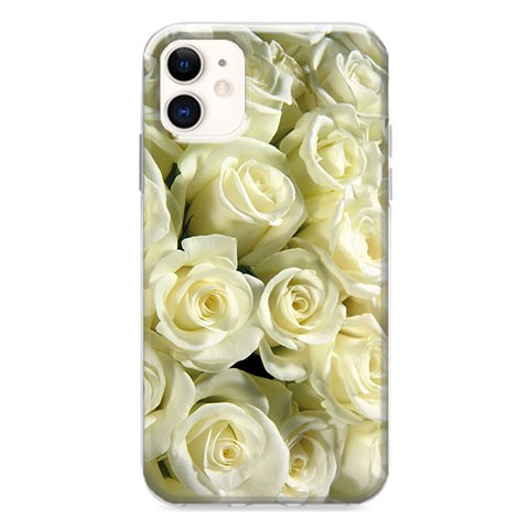 Etui na iPhone 12 Mini - Biały bukiet róż