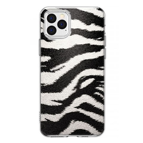 Etui na iPhone 12 Pro Max - Biało Czarna Zebra