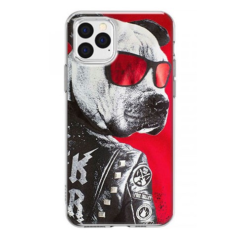 Etui na iPhone 12 Pro Max - Rockowy Pies w okularach