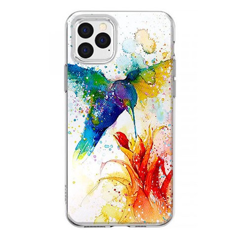 Etui na iPhone 12 Pro Max - Waterkolor ptak koliber