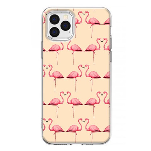 Etui na iPhone 12 Pro Max - Różowe flamingi