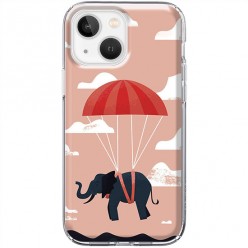 Etui na iPhone 13 - Słoń ze spadochronem